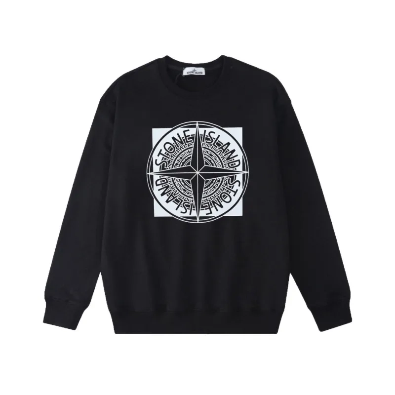 Stone Island Square Totem Compass Black Sweatshirt OKZY2026856