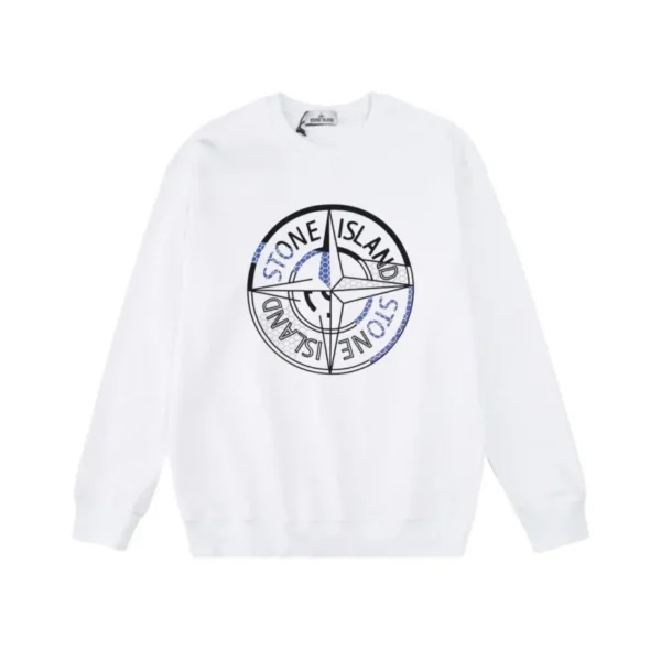 Stone Island Square Totem Compass White Sweatshirt OKZY2026857
