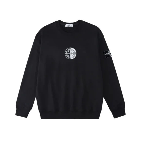 Stone Island Small Compass Patch Black Sweatshirt OKZY2026859
