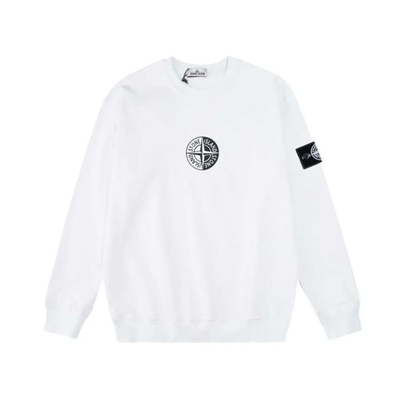 Stone Island Small Compass Patch White Sweatshirt OKZY2026860