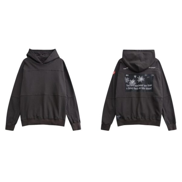 Cav Empt Dark Grey Floral Print Hoodie OKZY2026863