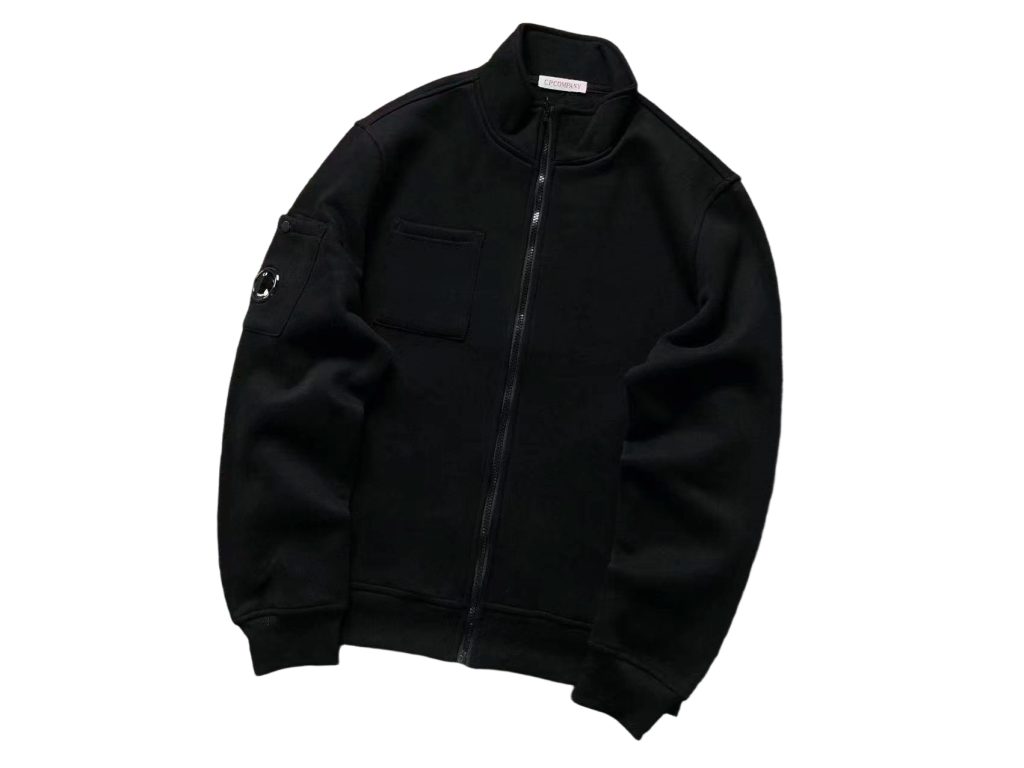 C.P. Company Full Zip Stand Collar Black Jacket OKZY2026864
