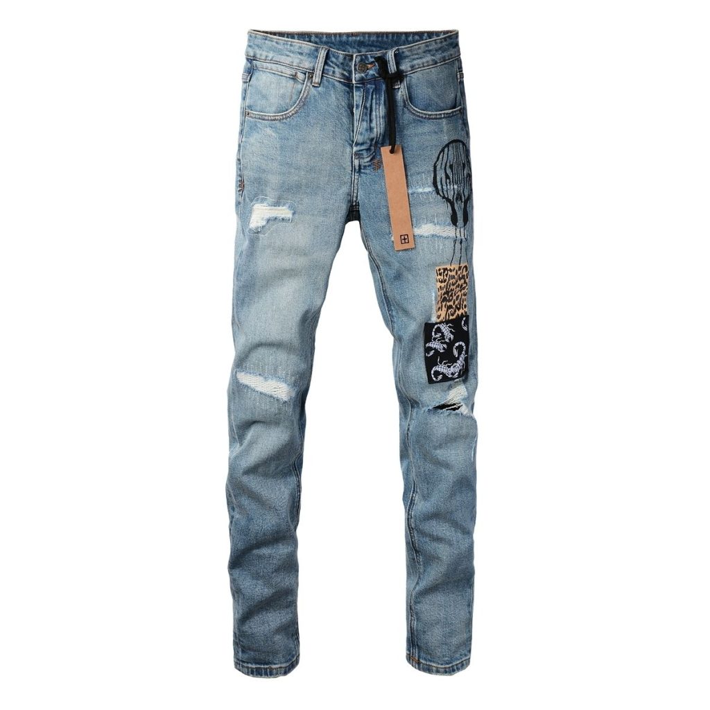 Ksubi Scorpion Leopard Patch Jeans OKZY202686