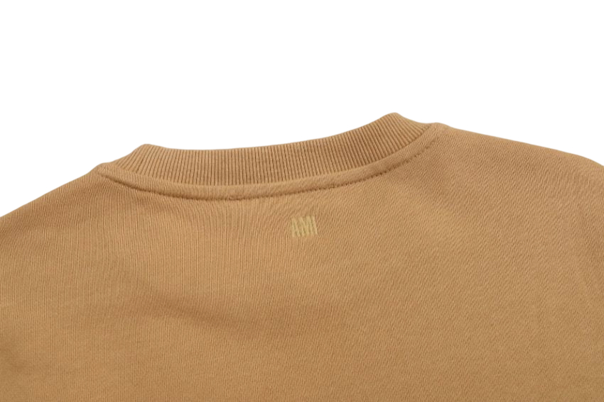 AMI Green Heart Logo Camel Sweatshirt OKZY2026876