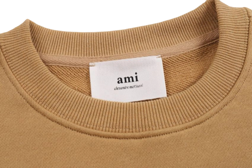 AMI Green Heart Logo Camel Sweatshirt OKZY2026876