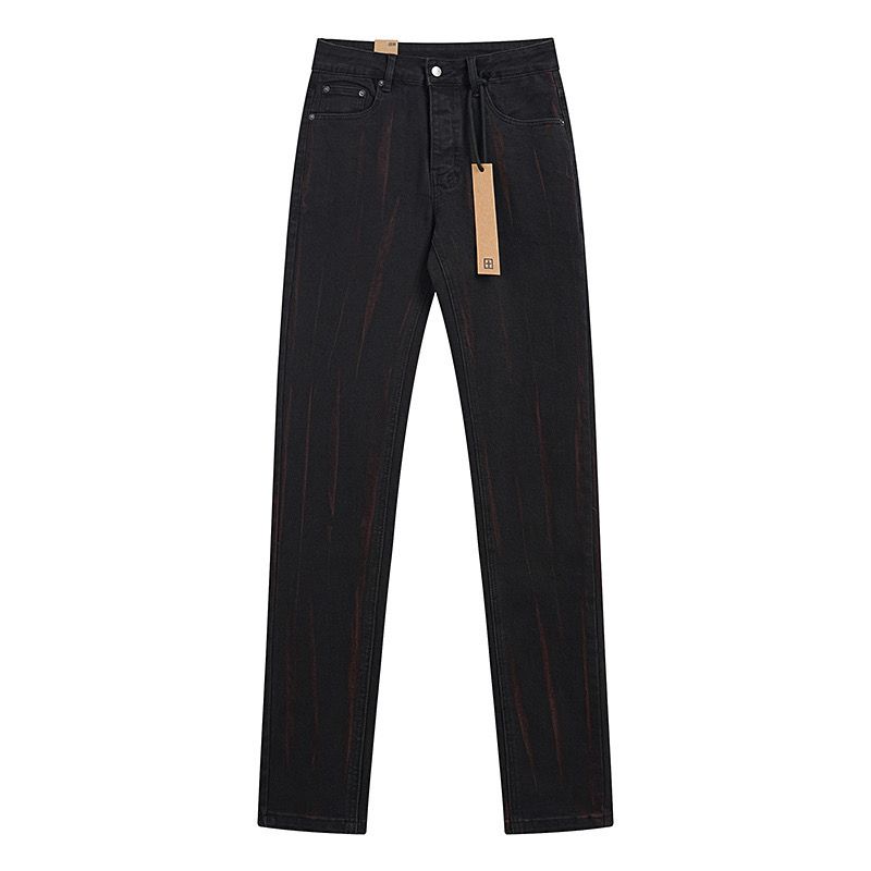 Ksubi Black Red Streak Slim Jeans OKZY202687