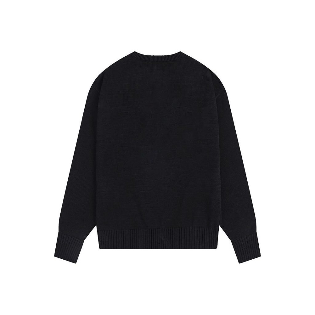 AMI Tonal Heart Logo Black Sweater OKZY2026885