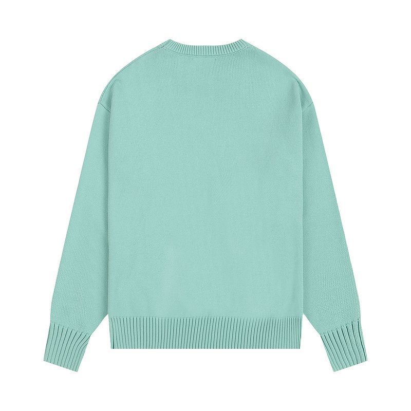 AMI Large Red Heart Logo Mint Sweater OKZY2026889