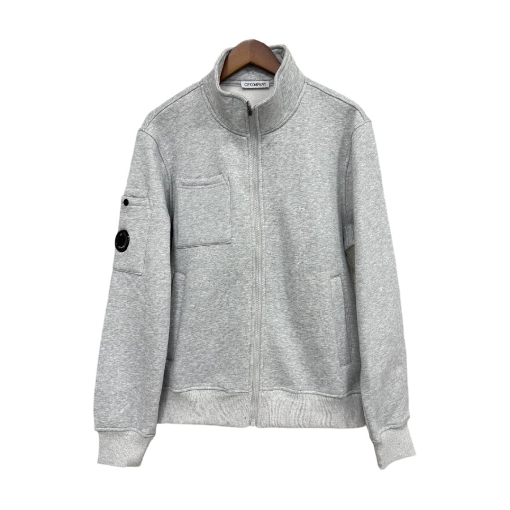 C.P. Company Full Zip Stand Collar Grey Jacket OKZY2026894