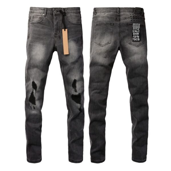 Ksubi Faded Black‑Grey Destroyed Denim Pants OKZY202689
