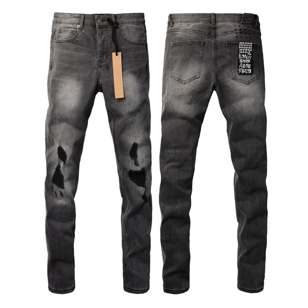 Ksubi Faded Black‑Grey Destroyed Denim Pants OKZY202689