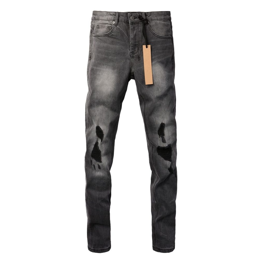 Ksubi Faded Black‑Grey Destroyed Denim Pants OKZY202689