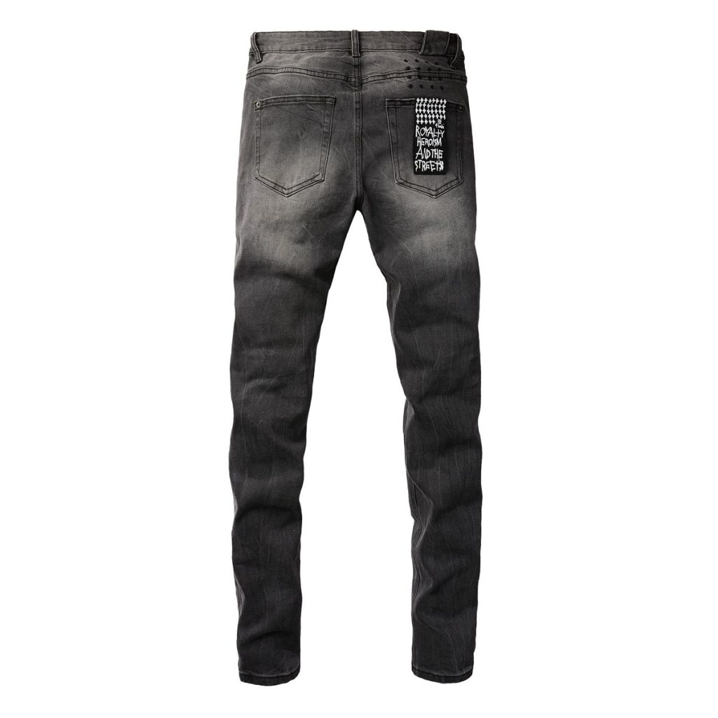Ksubi Faded Black‑Grey Destroyed Denim Pants OKZY202689