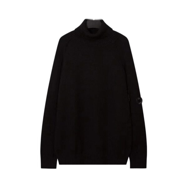 C.P. Company Arm Lens Pocket Black Turtleneck Sweater OKZY2026902