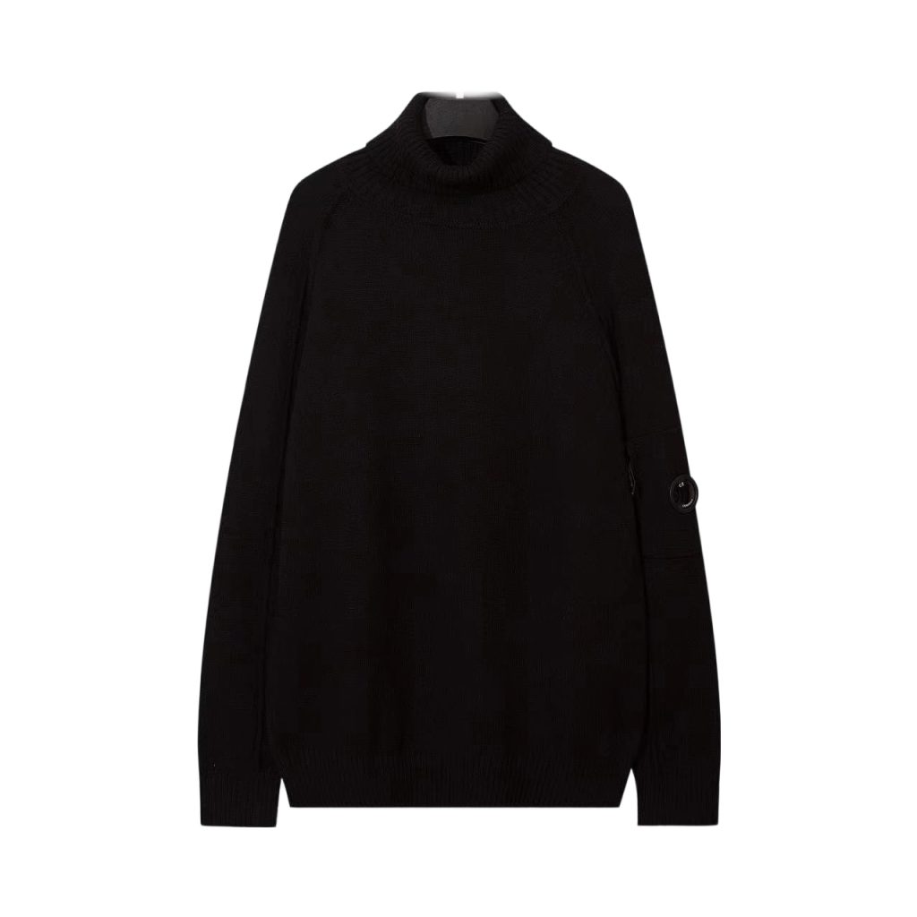 C.P. Company Arm Lens Pocket Black Turtleneck Sweater OKZY2026902