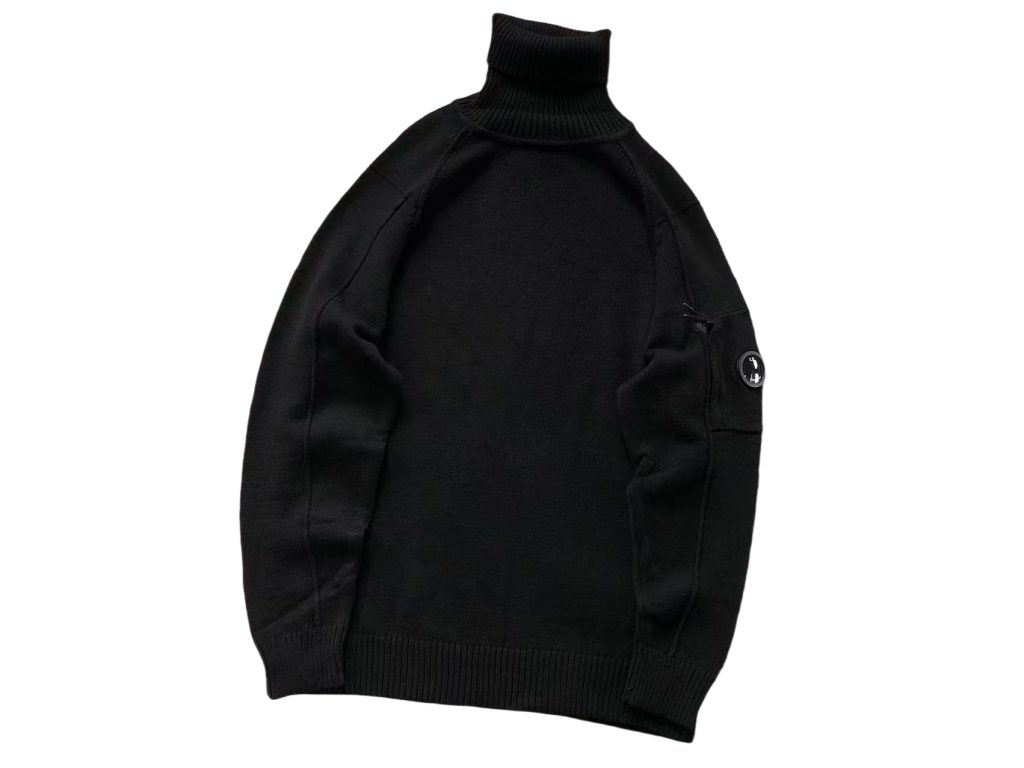 C.P. Company Arm Lens Pocket Black Turtleneck Sweater OKZY2026902