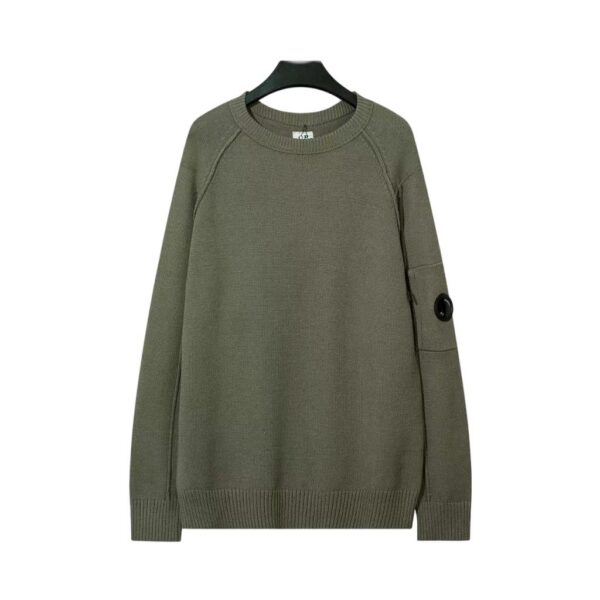 C.P. Company Crew Neck Knit Sweater Olive Green OKZY2026904