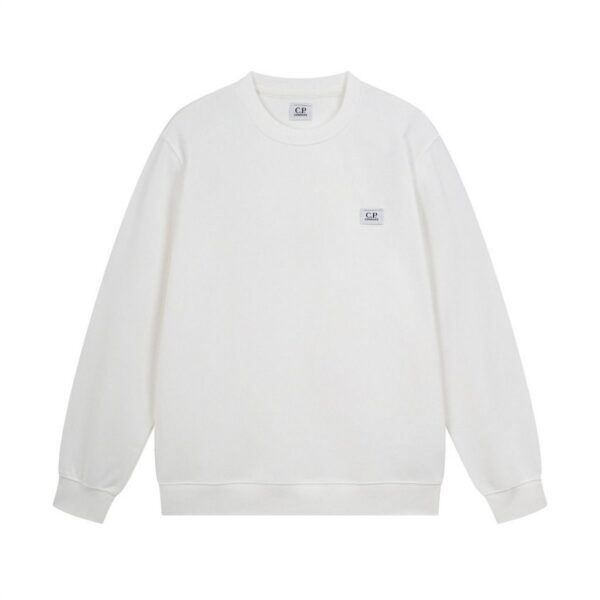 C.P. Company Small Logo White Crew Sweatshirt OKZY2026914