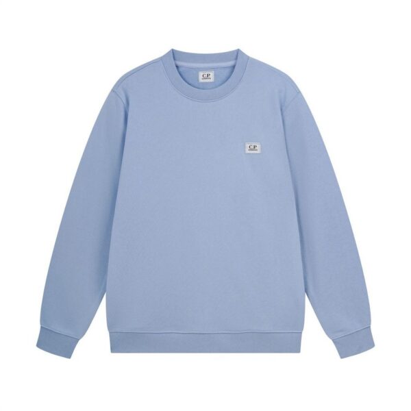 C.P. Company Small Logo Light Blue Crew Sweatshirt OKZY2026917