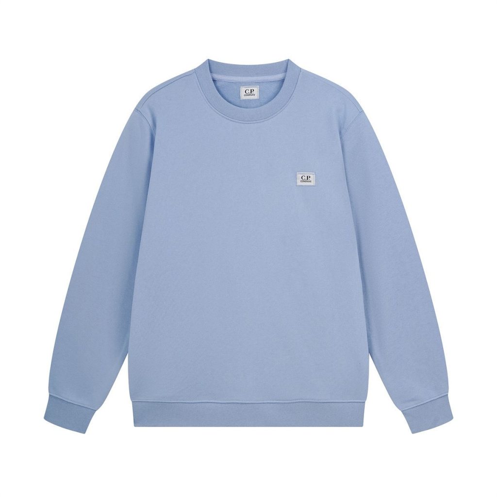 C.P. Company Small Logo Light Blue Crew Sweatshirt OKZY2026917