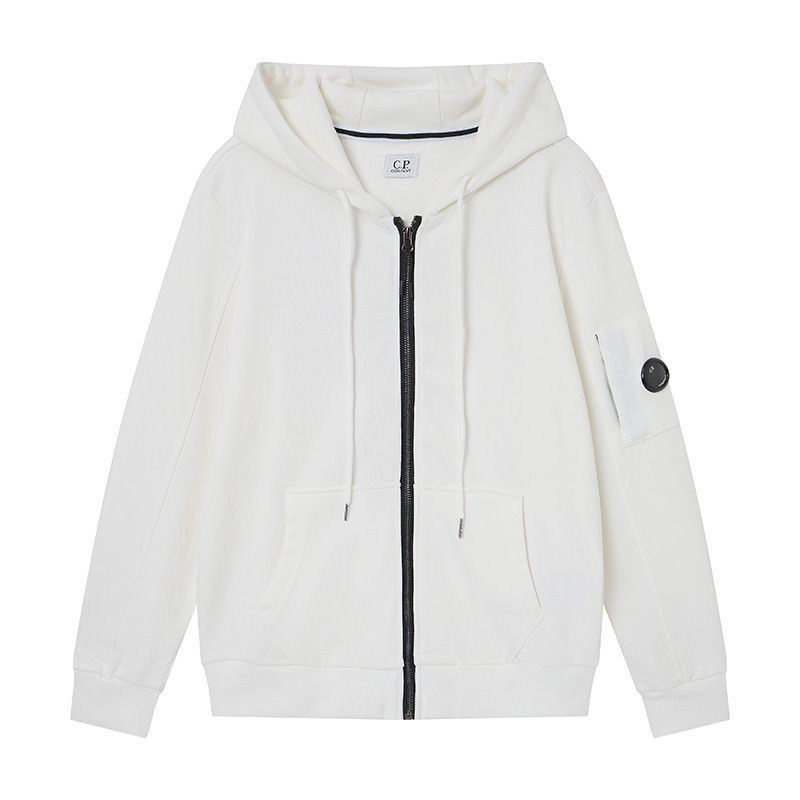 C.P. Company White Zip Up Hoodie OKZY2026921