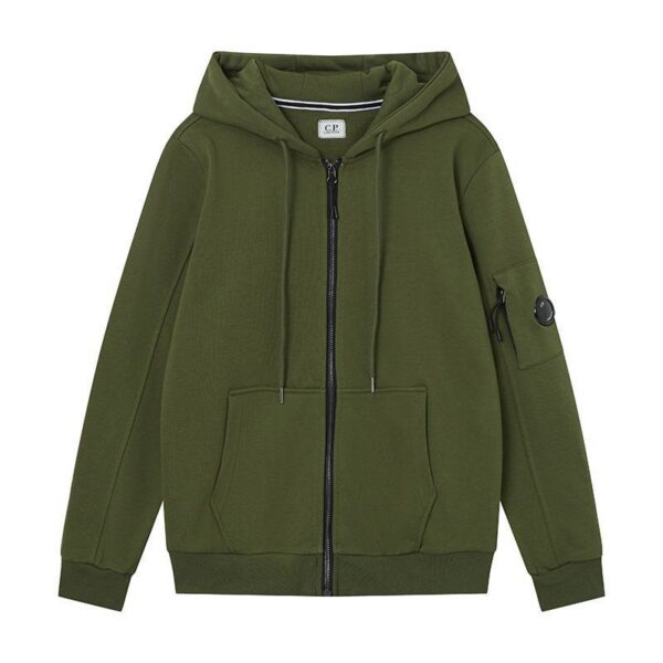 C.P. Company Olive Zip Up Hoodie OKZY2026924