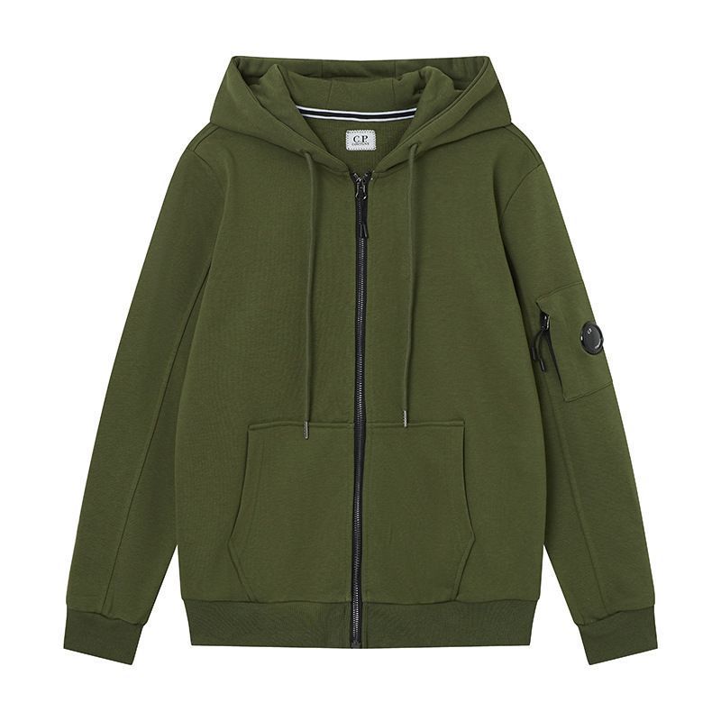 C.P. Company Olive Zip Up Hoodie OKZY2026924