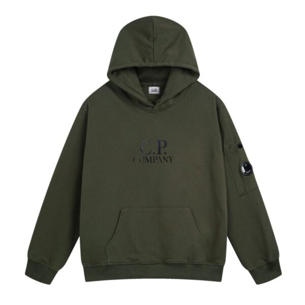 C.P. Company Olive Logo Arm Pocket Hoodie OKZY2026935