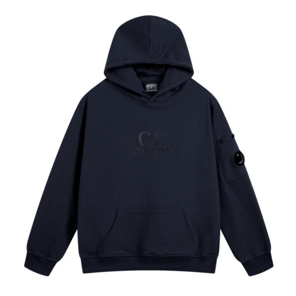 C.P. Company Navy Logo Arm Pocket Hoodie OKZY2026936