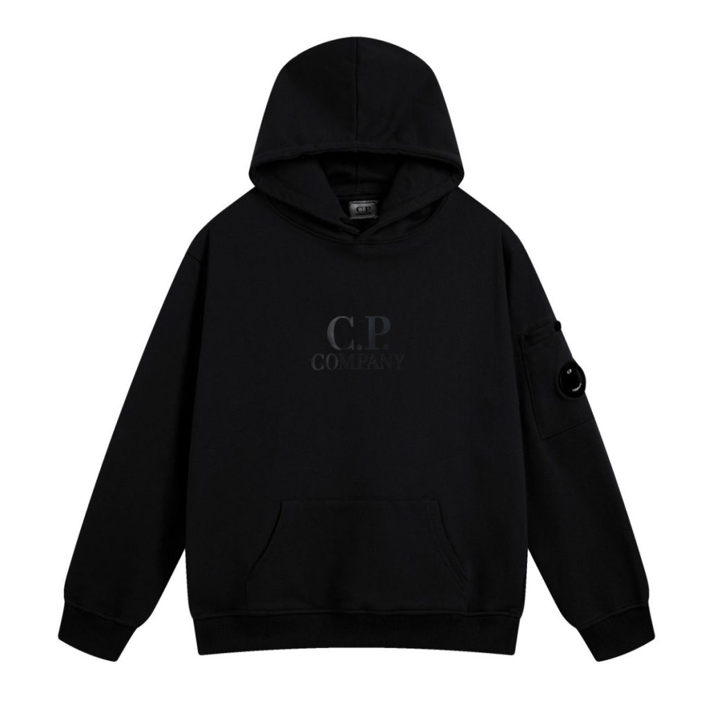C.P. Company Black Logo Arm Pocket Hoodie OKZY2026937