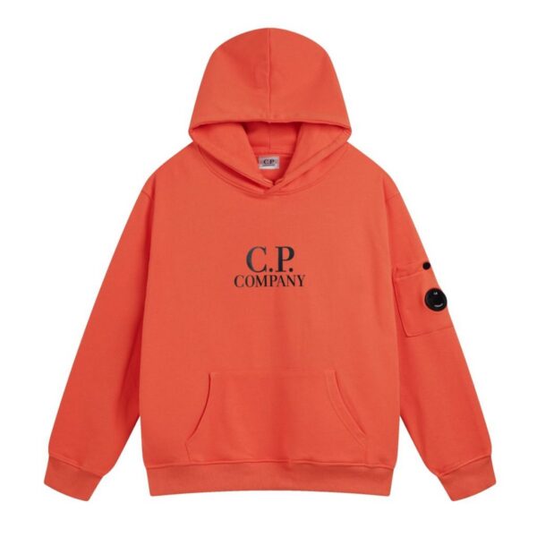 C.P. Company Orange Logo Arm Pocket Hoodie OKZY2026938