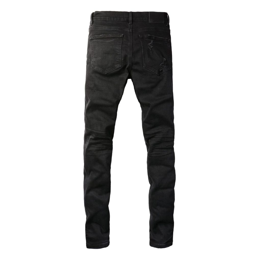Purple Brand Black Heavy Shredded Jeans OKZY202693