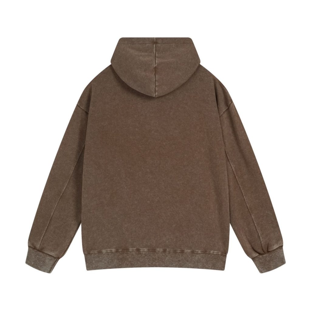 C.P. Company Washed Brown Logo Pullover Hoodie OKZY2026945