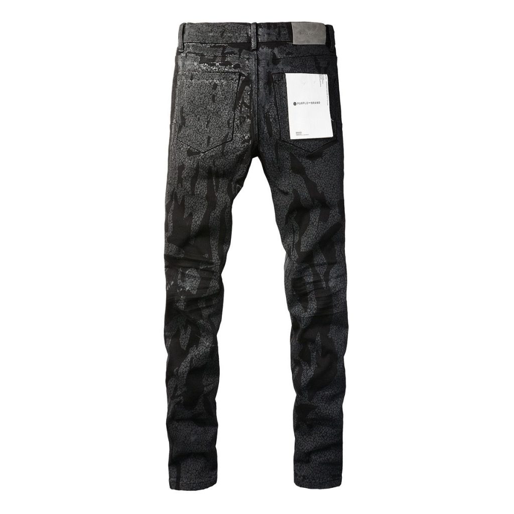 Purple Brand Cracked Texture Denim Pants OKZY202694