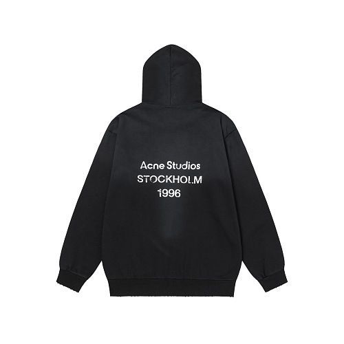 Acne Studios Black Stockholm 1996 Back Print Hoodie OKZY2026950