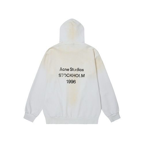 Acne Studios Washed White Stockholm 1996 Back Print Hoodie OKZY2026951