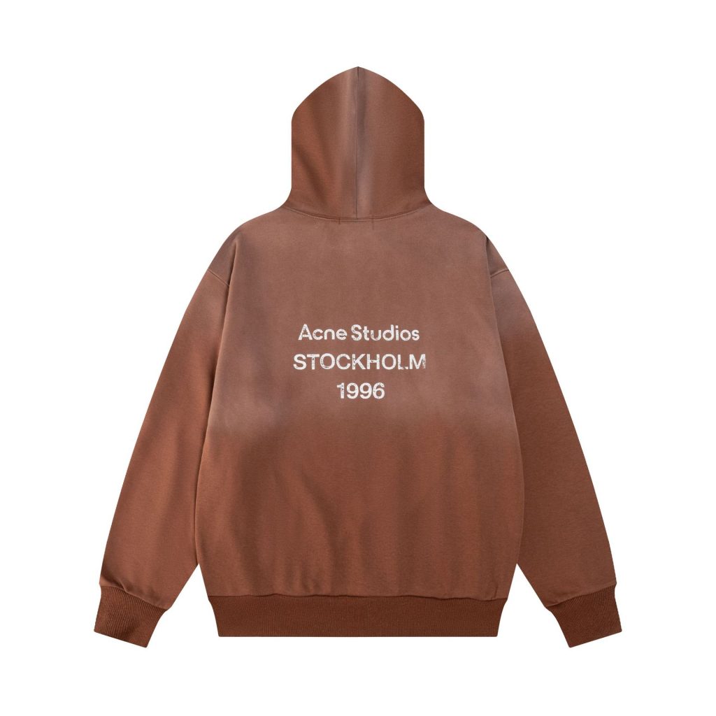 Acne Studios Brown Stockholm 1996 Back Print Hoodie OKZY2026952