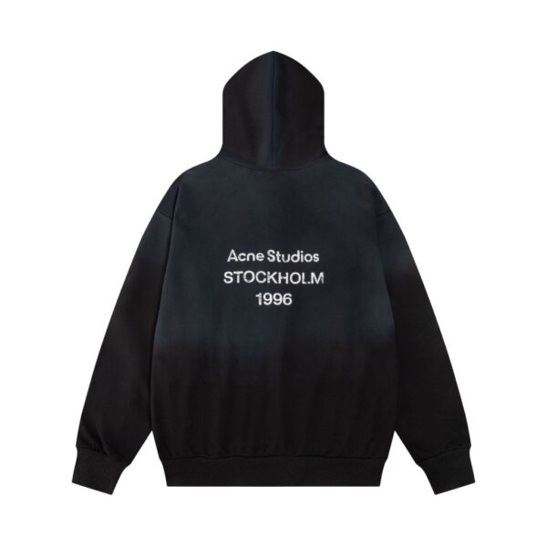 Acne Studios Faded Black Stockholm 1996 Back Print Hoodie OKZY2026955