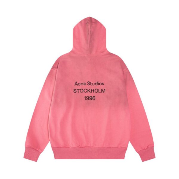 Acne Studios Faded Pink Stockholm 1996 Back Print Hoodie OKZY2026957