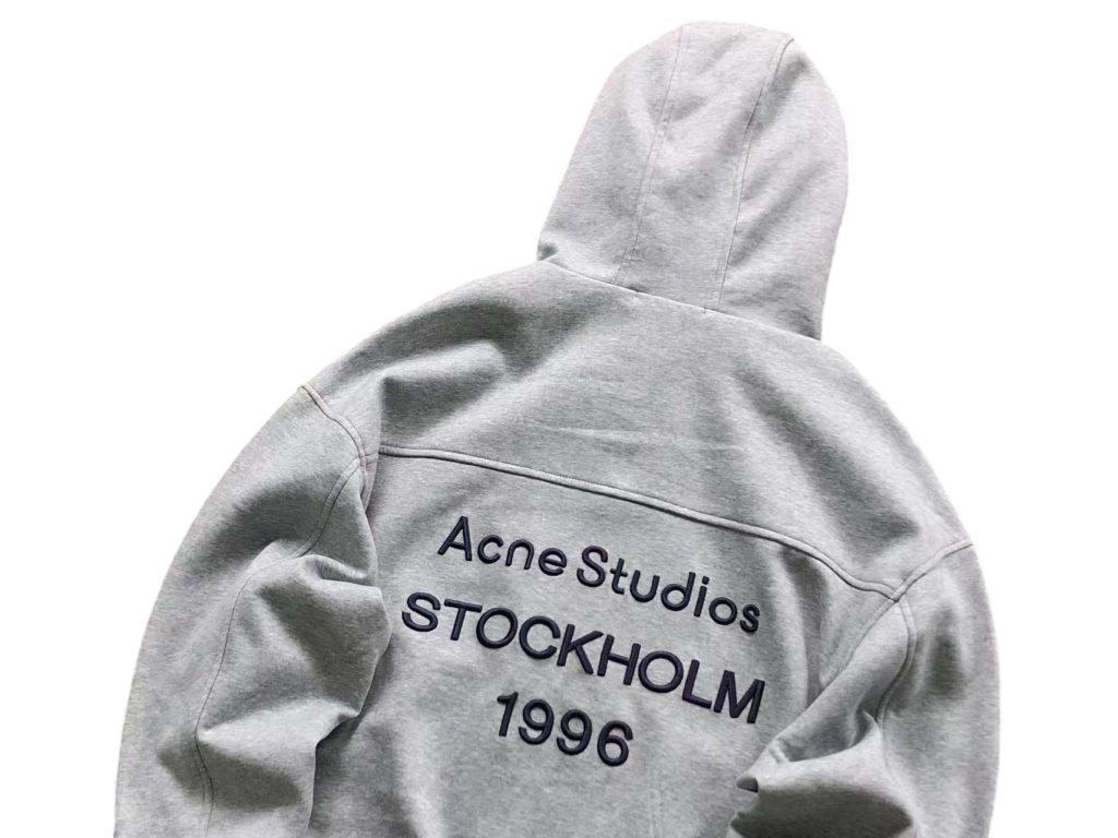 Acne Studios Medium Grey Stockholm 1996 Zip Up Hoodie OKZY2026959