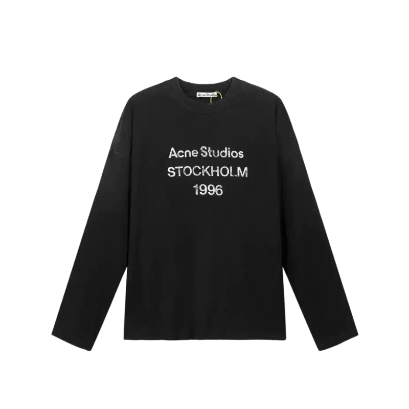Acne Studios Black Stockholm 1996 Long Sleeve Tee OKZY2026963