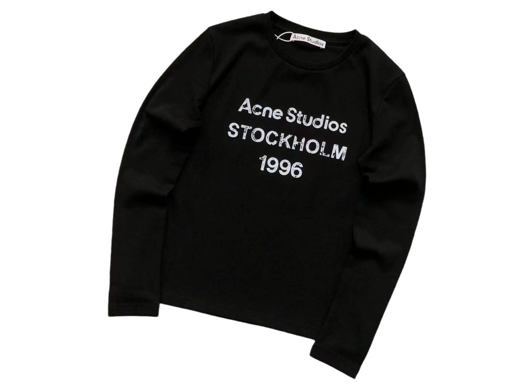 Acne Studios Black Stockholm 1996 Long Sleeve Tee OKZY2026963