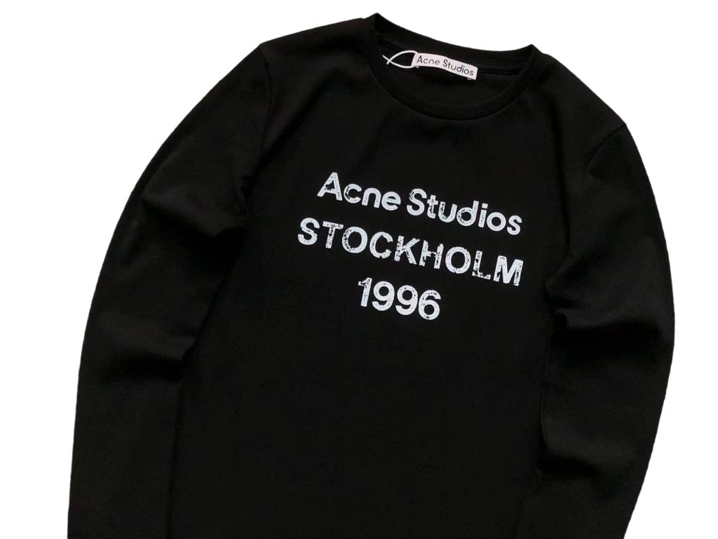 Acne Studios Black Stockholm 1996 Long Sleeve Tee OKZY2026963