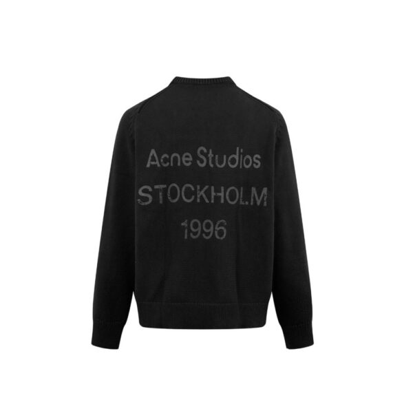 Acne Studios Black Stockholm 1996 Back Print Sweater OKZY2026965