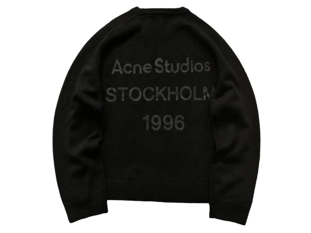 Acne Studios Black Stockholm 1996 Back Print Sweater OKZY2026965