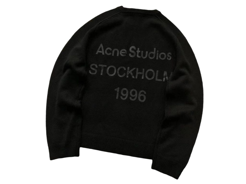 Acne Studios Black Stockholm 1996 Back Print Sweater OKZY2026965
