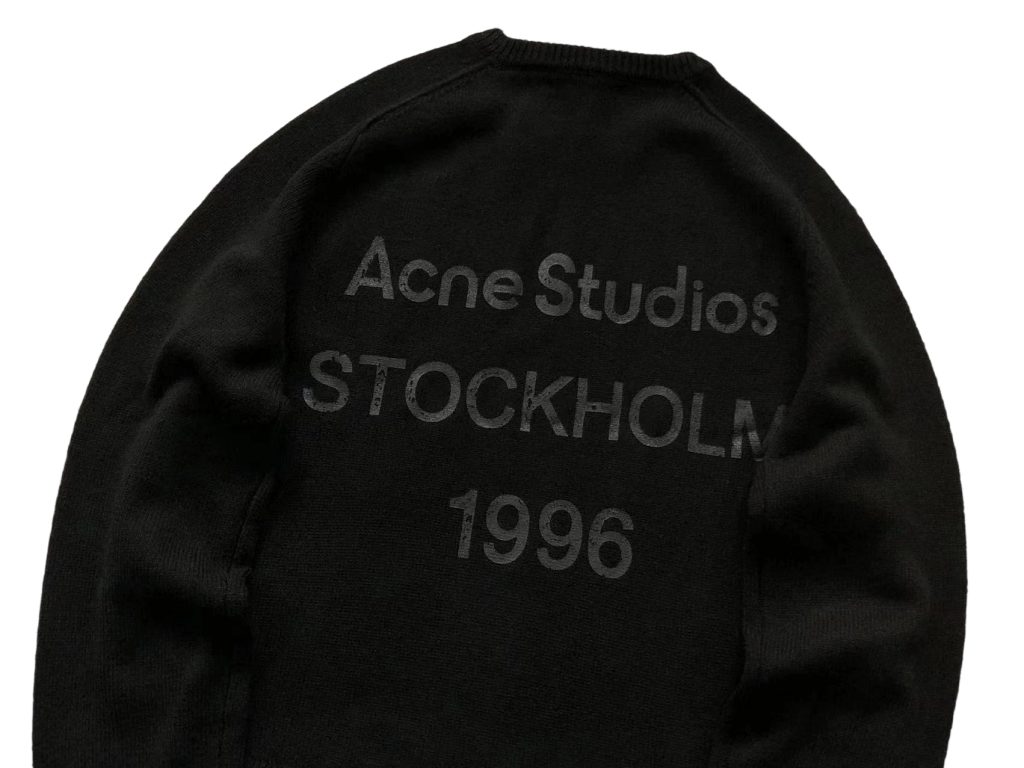 Acne Studios Black Stockholm 1996 Back Print Sweater OKZY2026965