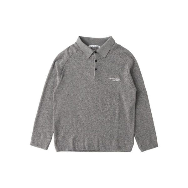Acne Studios Grey Stockholm 1996 Polo Knit Sweater OKZY2026966