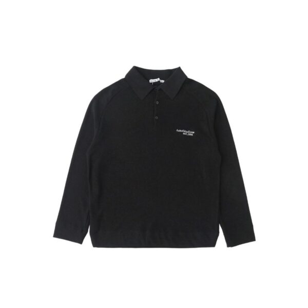 Acne Studios Black Stockholm 1996 Polo Knit Sweater OKZY2026967