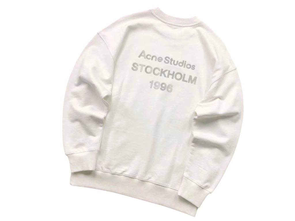 Acne Studios White Stockholm 1996 Back Print Crewneck Sweatshirt OKZY2026968
